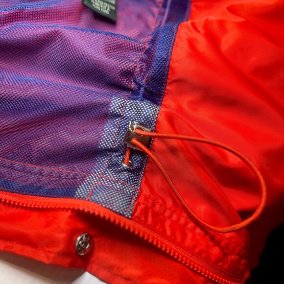 Lauren Ralph Lauren Hooded Rain Jacket Anorak Red Women’s Large VTG 90s Gorpcore - Picture 11 of 16